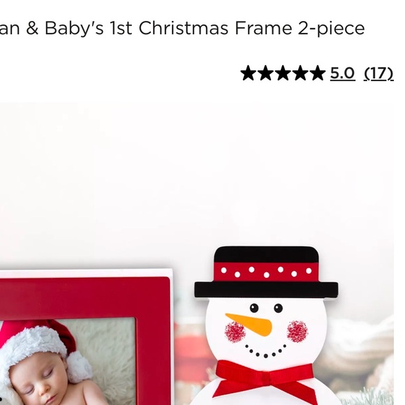 Malden Snowman & Baby's 1st Christmas Frame 2-piece Gift Set NEW in box MSRP $50 - Picture 2 of 6